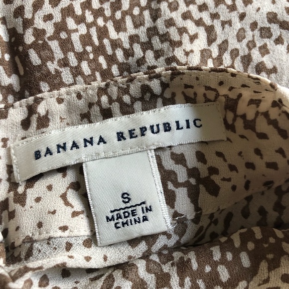 Banana Republic dotted print silk blouse s - Picture 4 of 5